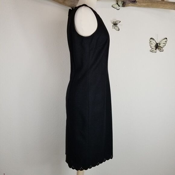 Ann Taylor black wool cashmere blend shift dress - Picture 7 of 8